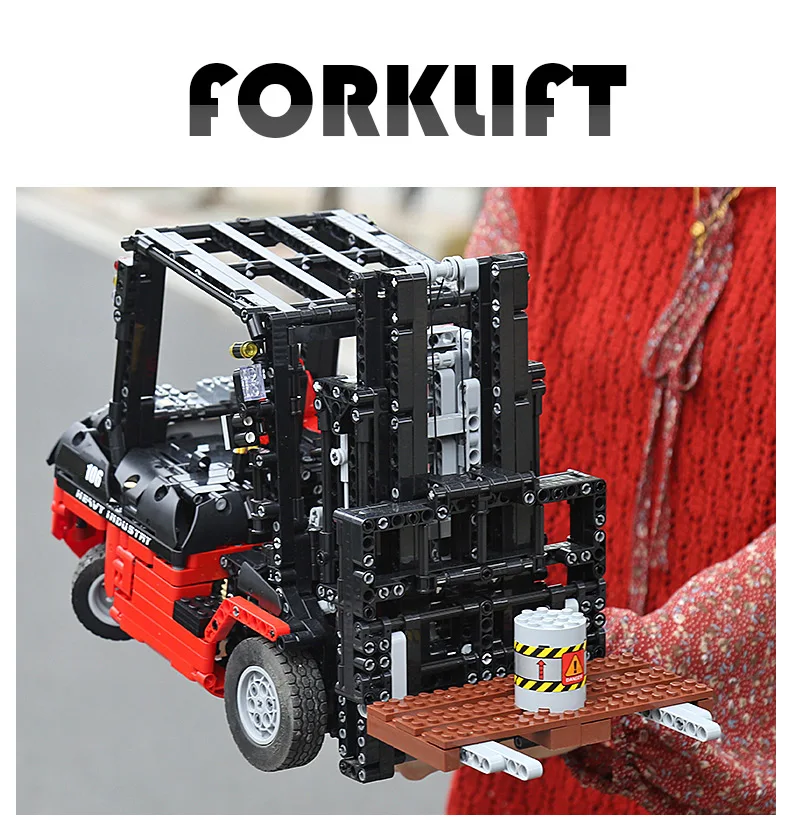 Technic Series Motor Power RC APP Forklift Mk II Car Model Building Kits Blocks Bricks Compatible With MOC 3681