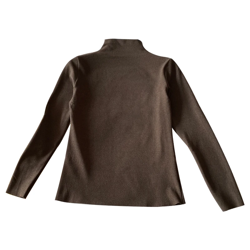 

Cationic Dralon Base Shirt nv chun Autumn and Winter Wild T-shirt Half-High Collar Inner Match Self-Heating Plus Velvet Western