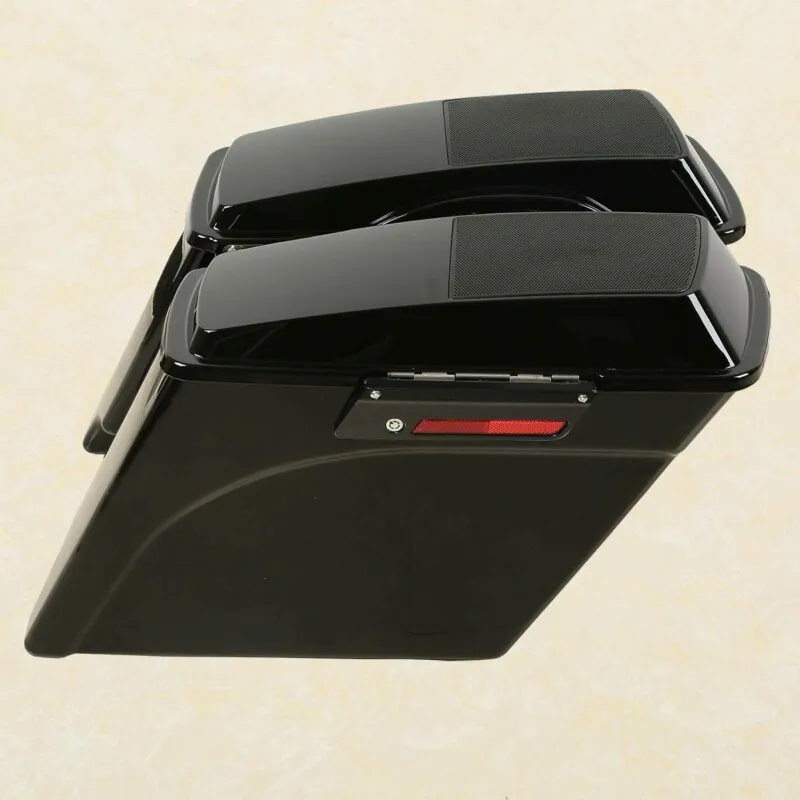 МОТОЦИКЛ ABS 5 &quotРасширенная крышка динамика для Harley Touring Street Glide Electra Road 93-13 Vivid Black |