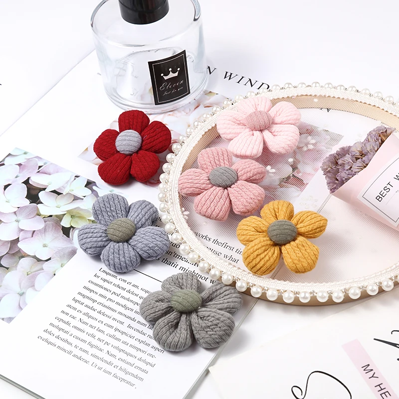 Милый тканевый цветок ручной работы DIY для изготовления Ободка волос повязка