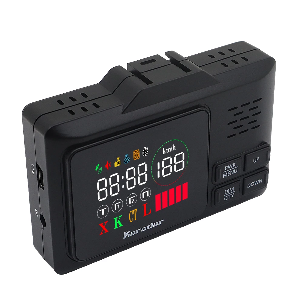 Karadar новая технология тонкий радар GPS автомобильный антирадар лазерный детектор