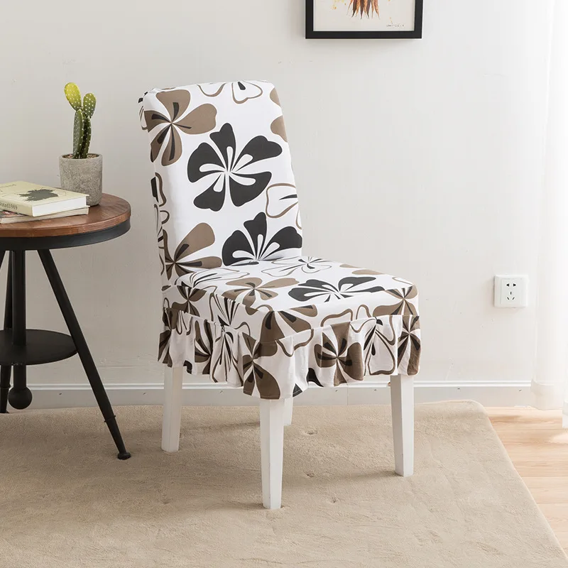 Spandex Chair Covers Printed Stretch Elastic Universal Cover Slipcovers For Dining Room Wedding Banquet Hotel |
