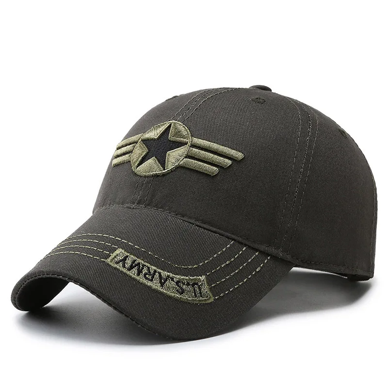 

Hat men's outdoor sports baseball hat camouflage cap embroidered five star cross country Hat Cotton mountaineering hat