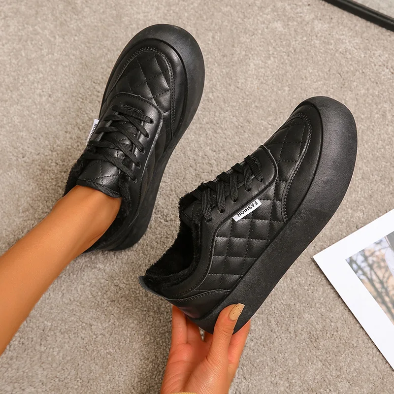 

Женские спортивные кроссовки на танкетке, увеличивающие рост массивные Скрытые каблуки, Повседневная Теплая обувь на платформе и высоком п...