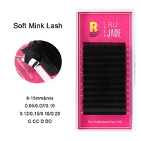 rujade all size faux mink eyelash extension synthetic silk eyelash russian volume eyelashes extension supplies for professional