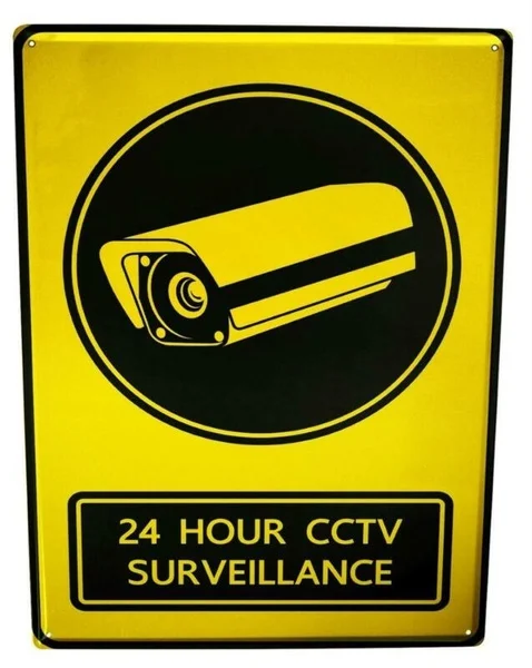 Жестяной знак ретро искусство 24 часа CCTV | Дом и сад