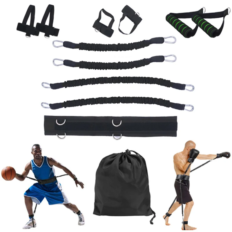 Vertical Jump Trainer Leg Resistance Bands Set for Box Jump/Speed/Agility/MMA 