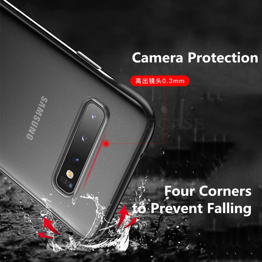 Безрамное Прозрачный матовый чехол для samsung Galaxy S10 S9 S8 плюс S7 Edge Note 9 10 Pro A70 A50 A30 A7 жесткий поликарбонатный чехол-крышка