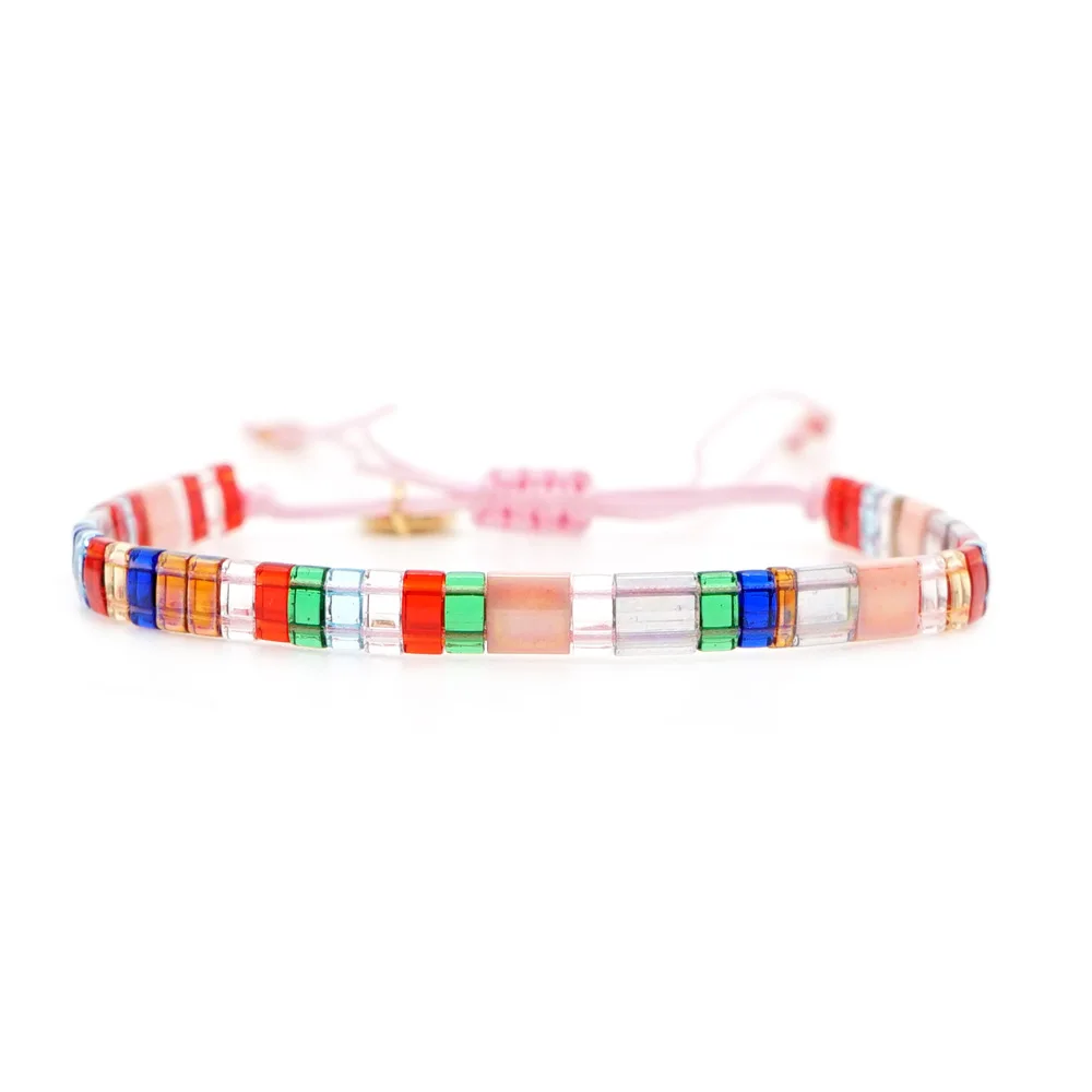 Браслет Япония Miyuki Tila бусы браслеты на удачу женские летние пляжные Pulseras Mujer Boho шикарные ювелирные изделия Insta модный подарок