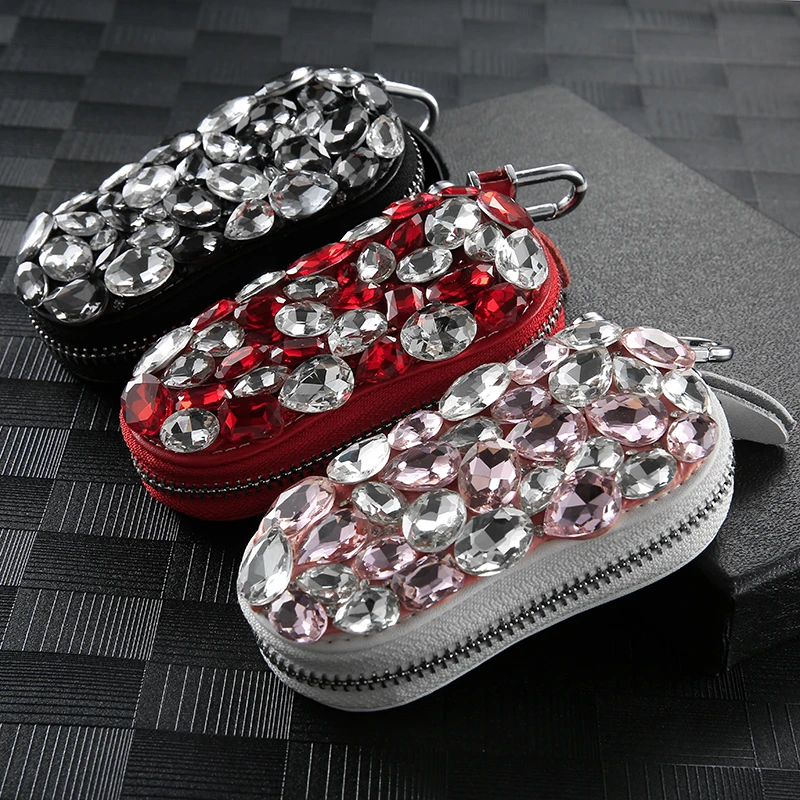 Красивые женские ключа автомобиля чехол сумка для хранения с Стразы Benz BMW Audi Buick