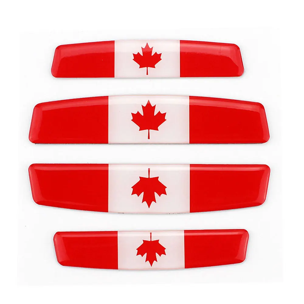 4Pcs/Set Car Door Edge Guards Canada Flag Anti-Collision Sticker Bar Crash-Proof Anti-Scratch Protector | Автомобили и мотоциклы