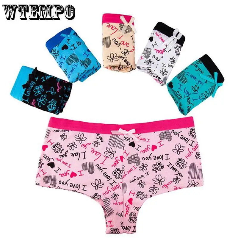 : WTEMPO 6 шт. женского нижнего белья из хлопка сексуальные трусики шортики толстовки