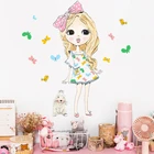 Летающая бабочка, модные наклейки на стену для девочек, настенные декоративные виниловые наклейки для детской комнаты, декор комнаты обои