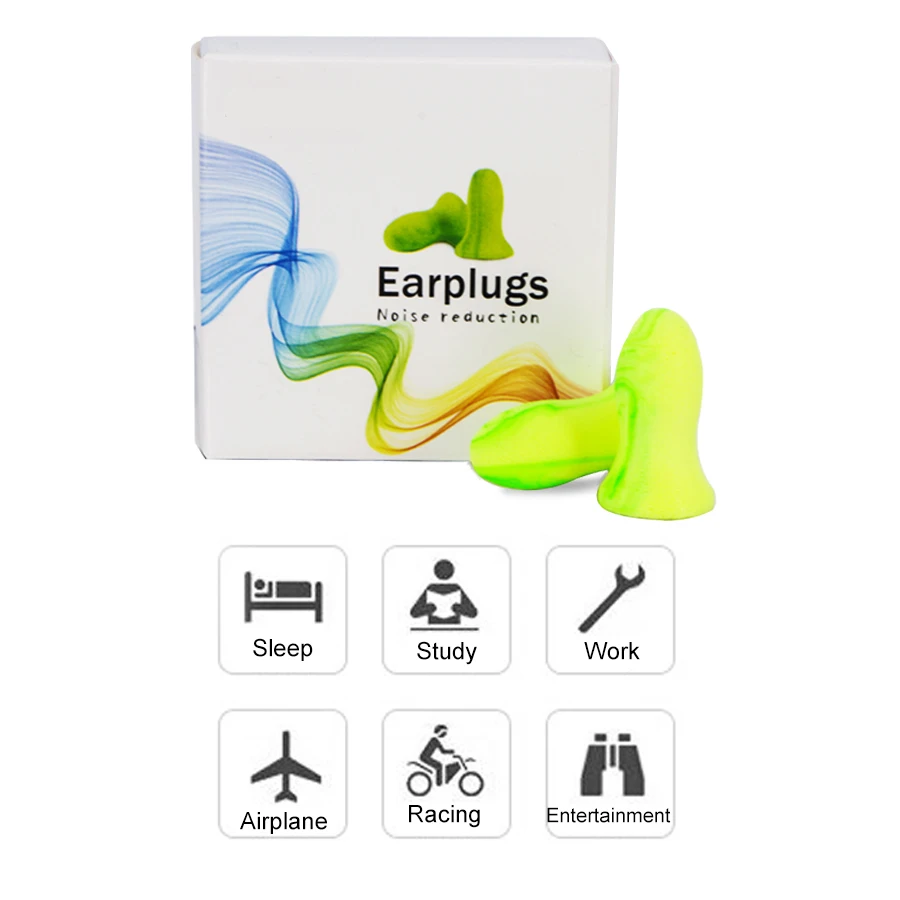 4 шт. мягкие пенопластовые затычки для ушей помощь шумоподавление наушники