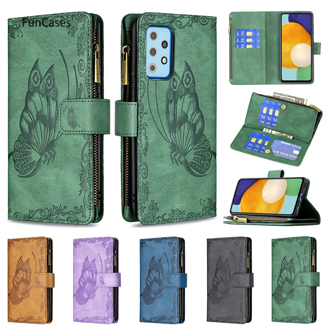 Luxury Phone Bag Cases For estuche Samsung A52 4G Marble Cover sFor Samsung funda A52 5G A71 4G A72 A51 Movil Book Pouch Telefon