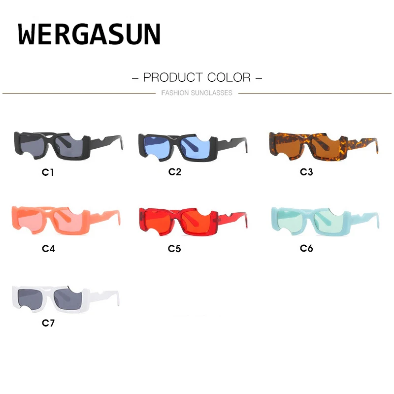 

WERGASUN Vintage Rectangle Sunglasses Women Men Sun Glasses Fashion Driving Eyeware Female Shades gafas de sol