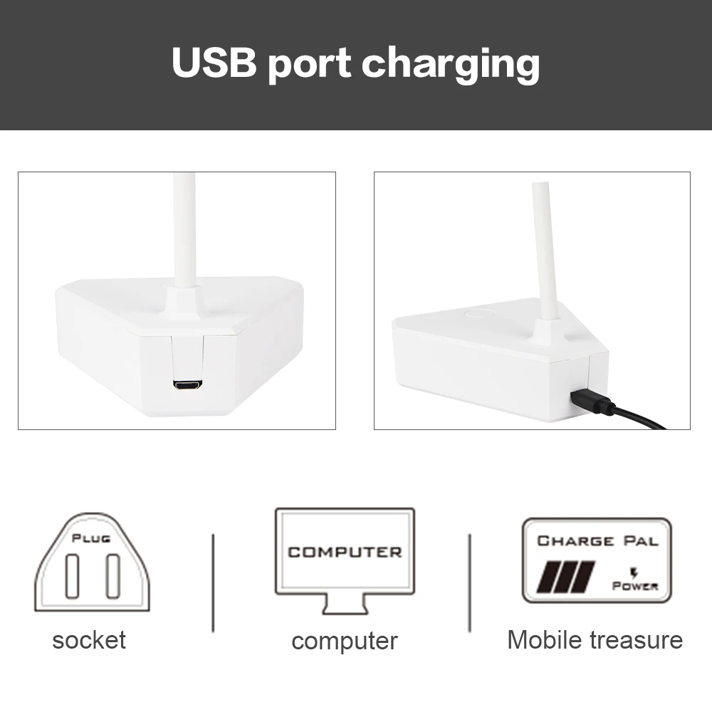 Светодиодные перезаряжаемые настольные лампы USB настольные лампы Третий механизм затемнения для чтения энергосберегающие с сенсорным выключателем лампа для гостиной