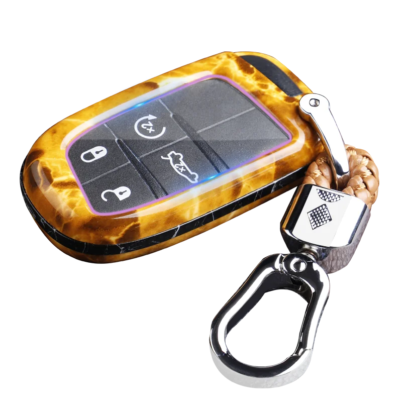 Мраморный чехол для автомобильного ключа из АБС пластика Fiat 500x500 500E Egea Croma Panda Freemont