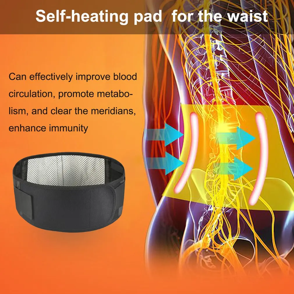 

Men Women Lumbar Support Back Brace Belt Self-heating Magnetic Widen Waist Belt
