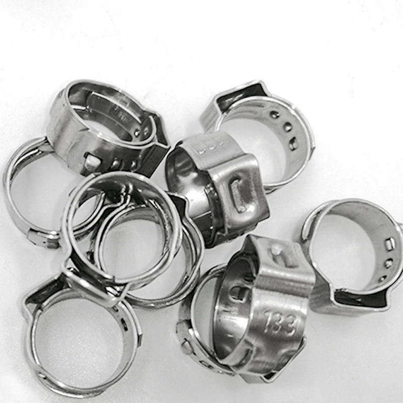 Одиночный зажим для ушной трубы высокого качества 304 из нержавеющей стали хомуты