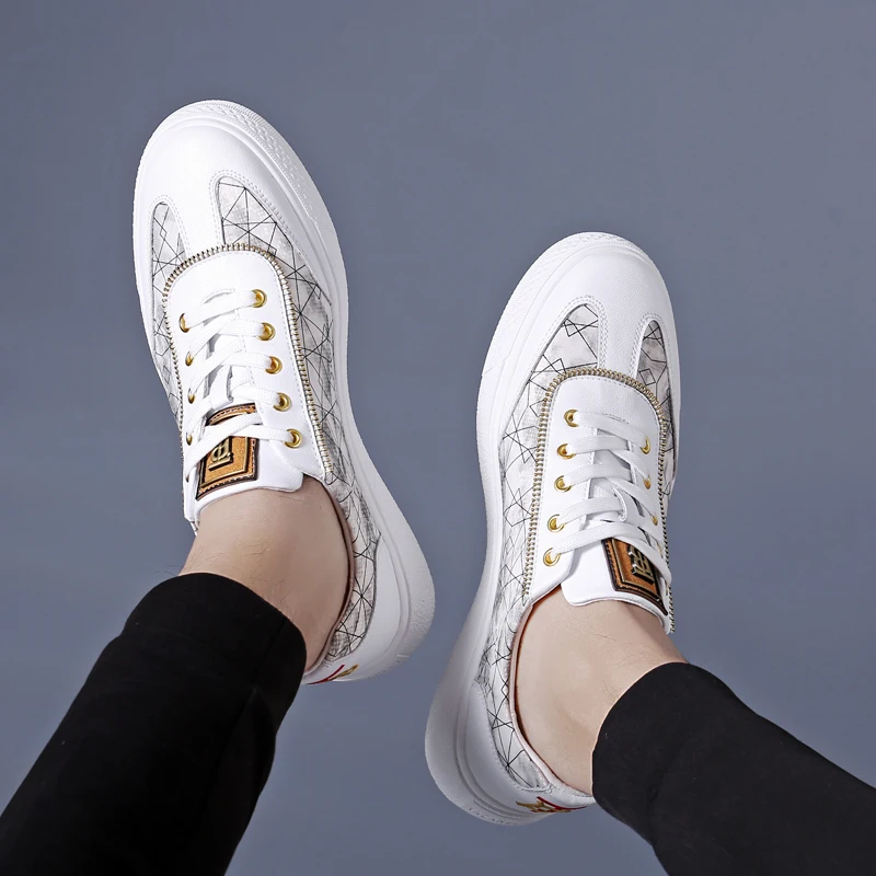 

Designer men's shoes 2021 new high-quality printed leather casual shoes men's flat comfortable soft leather shoes fashion trend