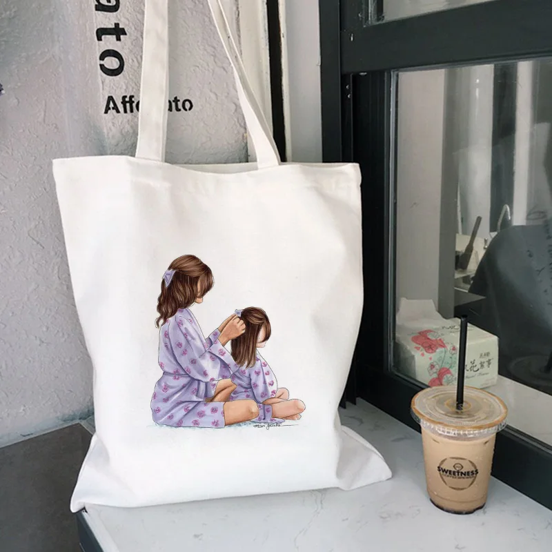 Холщовые сумки с принтом Super Mom на ремне Теплые Семейные сумки-мессенджеры в стиле