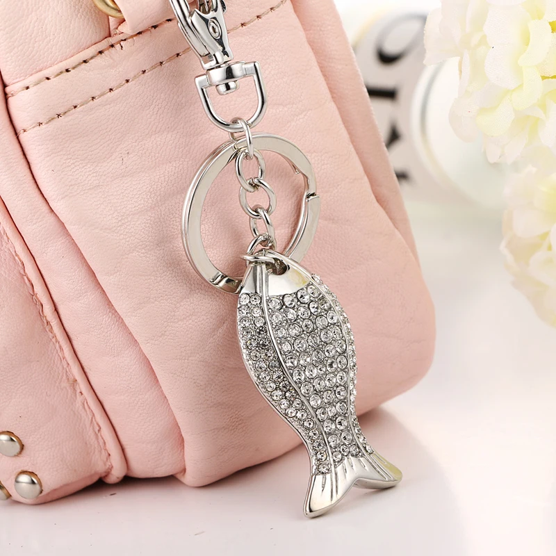 

2020 Tinykenro new fashion hot style rhinestone noble and cute goldfish bag wallet keychain