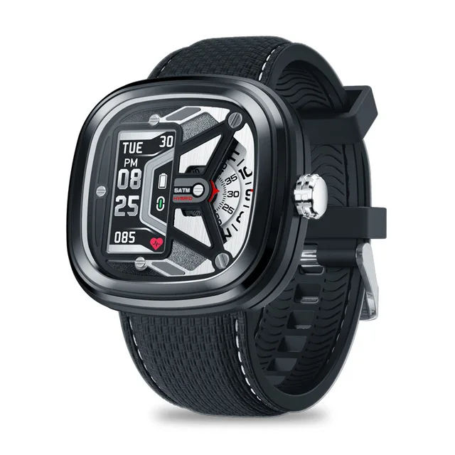 Black Новейшие часы Zeblaze Hybrid 2, Смарт-часы, кровяное давление, 50 атм, водонепроницаемые, на весь день, трекер активности, pk thor neo dz09 часы - Цвет: Black