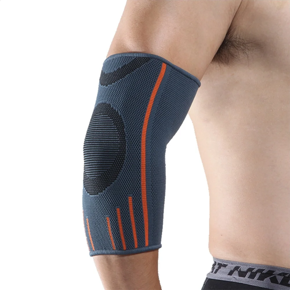 

1PC Sports Fitness Elbow Brace Men and Arm Guards Long Wristbands Wicking Breathable Riding Elbow Pads Size-S(Grey)