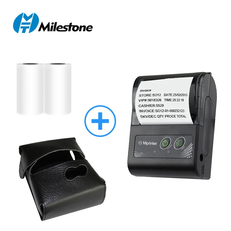 Milestone Mini небольшой портативный передвижной Карманный Bluetooth термопринтер