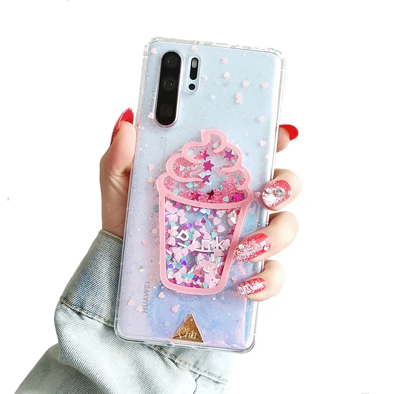 Прозрачный чехол для телефона Huawei P20 P30 lite Pro P8 P9 P10 Plus креативный селфи с мороженым
