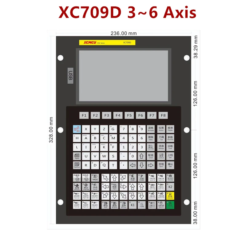 XC709D 5 осей + плата ввода вывода USB CNC система управления FANUC G код поддержка офлайн