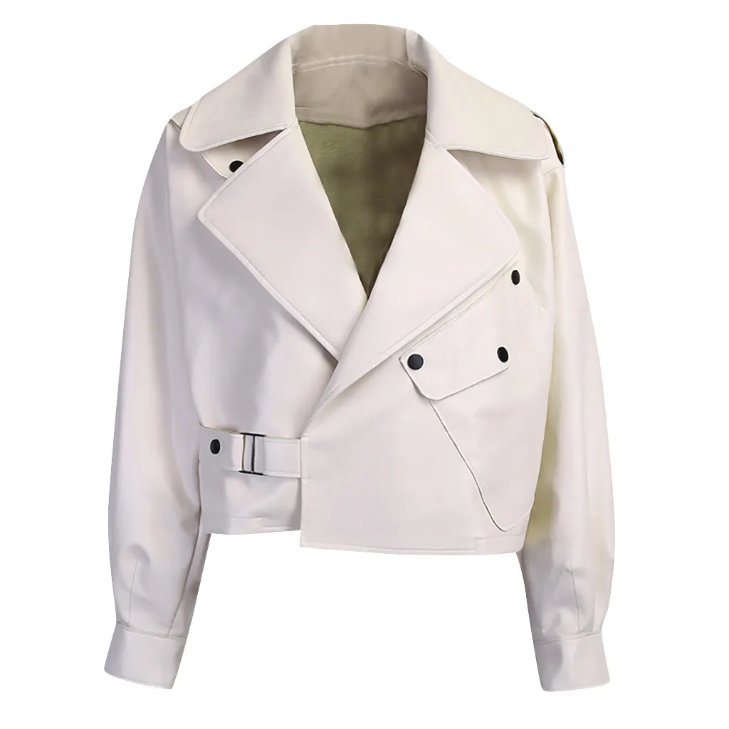 Модные пальто и куртки для женщин уличная верхняя одежда с отложным воротником