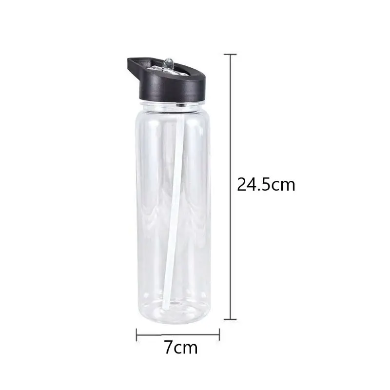 

Water Bottles 750ML Transparent Leakproof Outdoor Sport Direct Drinking Plastic Eco-Friendly Drinkware Kitchen Sport Accessories
