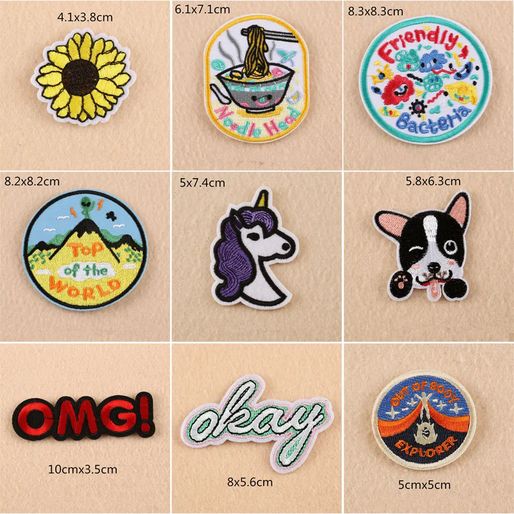 Вышитые наклейки из нетканого материала аксессуары для одежды аппликация