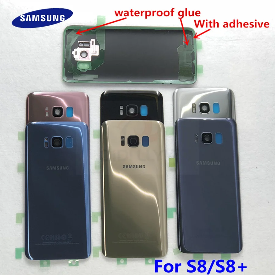 Задняя стеклянная крышка аккумулятора SAMSUNG Galaxy S8 G950F/S8 Plus G955F Корпус задней двери