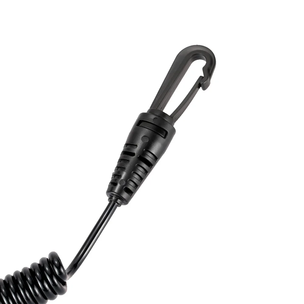 

1pcs Coiled Paddle Leash Elastic Kayak Canoe Safety Rod Leash Kayak Accessory Stretch to 1.9M