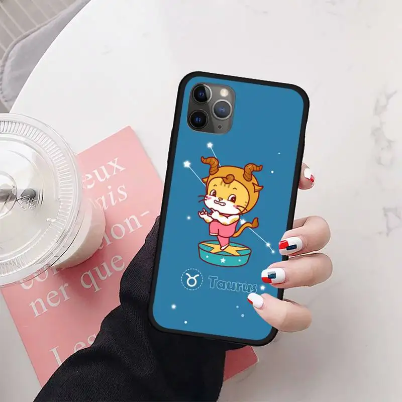 

Cute cat constellation Phone Case for iPhone 11 12 mini pro XS MAX 8 7 6 6S Plus X 5S SE 2020 XR