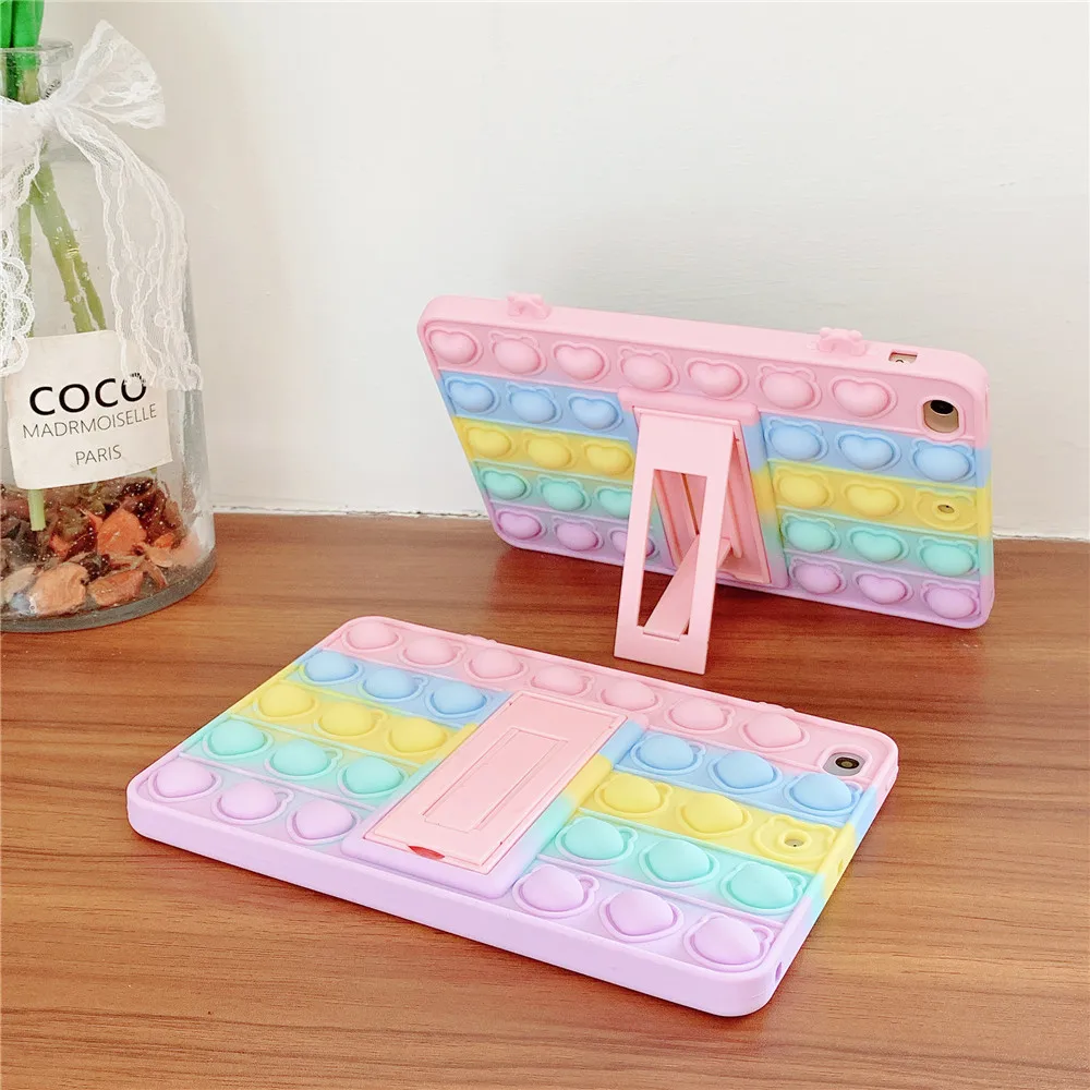 

For iPad Pro 11 case 2021 iPad air 4 case 2020 10.2 Bubble Toy silicone case for ipad air 2 9.7 2017 10.5 air 3 2019 Mini 5 case