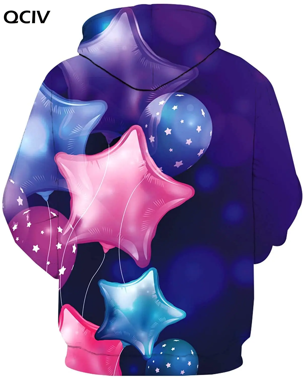 

Pink And Blue Star Unisex Novelty Hoodies 3D Printed Graphics Fleece Pockets Pullover Sweatshirts For Christmas