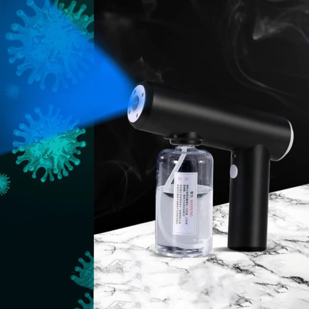 

Cordless Blue Light Nano Steam Fogging Disinfection Sprayer Gun Fogger 250ml