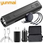 Высококачественный светодиодный фонарик XHP50 с 4 ядрами, водонепроницаемый, с Usb-зарядкой, со встроенным аккумулятором 18650 для езды на велосипеде