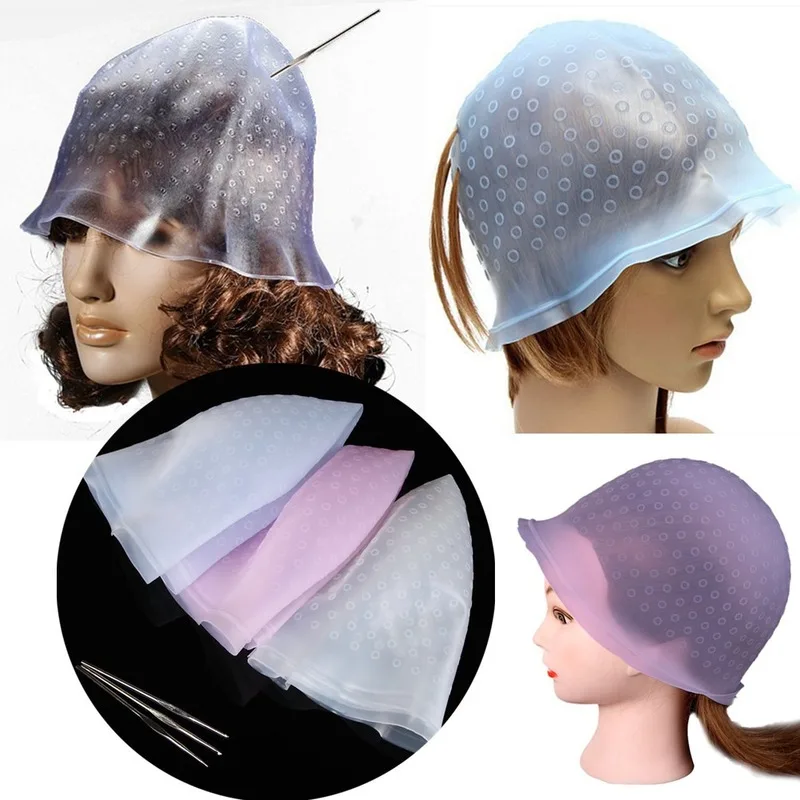 

Reusable Professional Salon Hair Color Coloring Highlighting Dye Cap for Hair Extension Styling Tools Barber Beauty Hair Salon