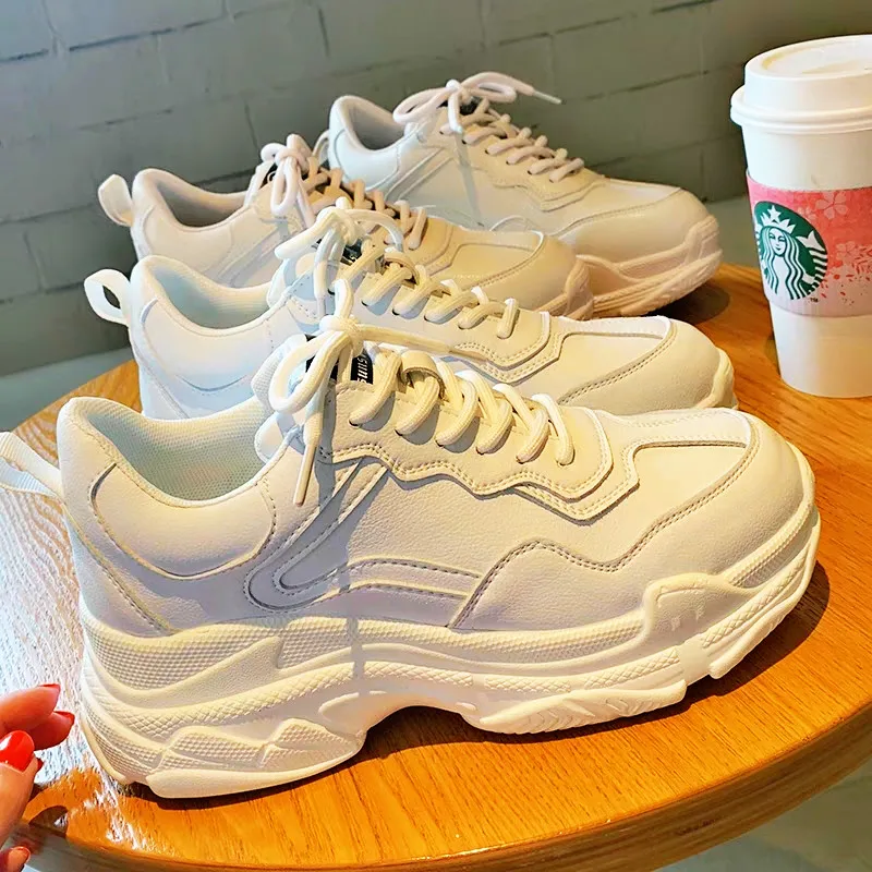 Женские кроссовки на вулканизированной подошве Белые Повседневные теплые