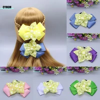 new fashion big silk flower scrunchie hair ties elastic band for hair ladies hair rubber band womens hanfu hair accessory a09 3