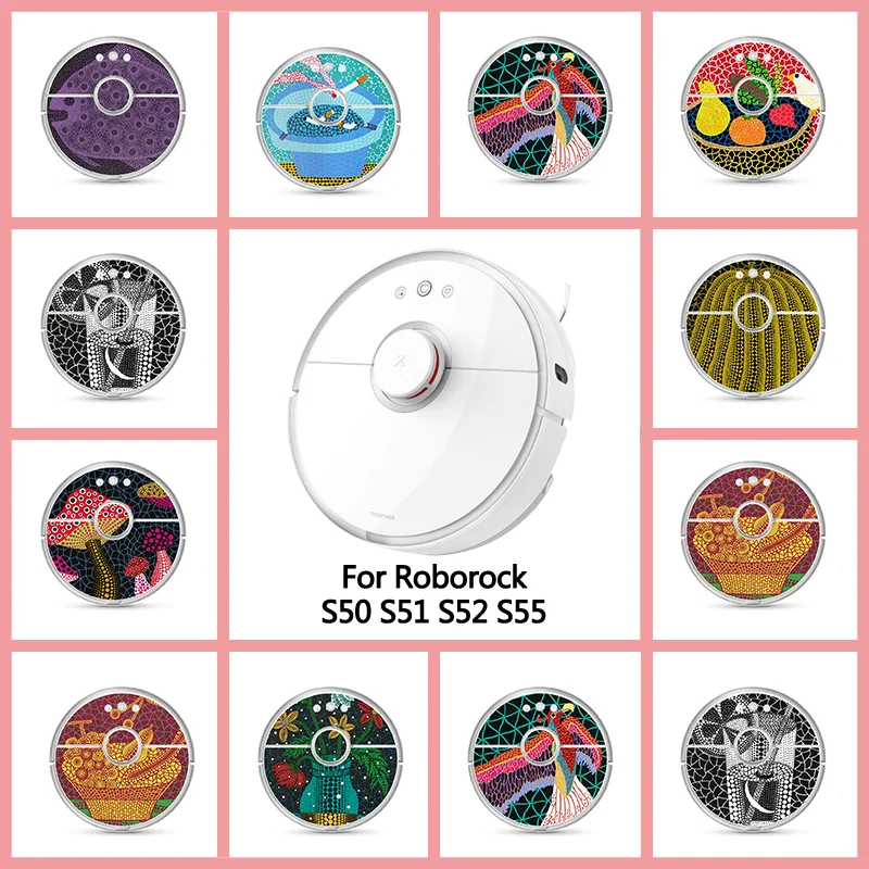 

Пользовательские наклейки с цветами для Roborock S50 S51 S52 S55 робот пылесос защитная пленка запасные аксессуары
