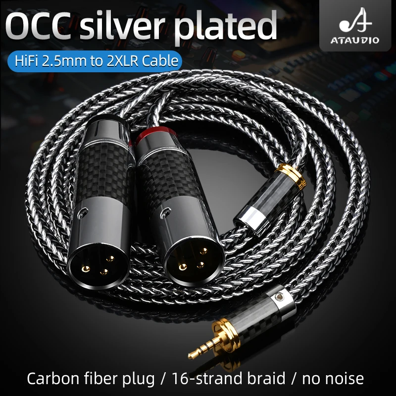 Кабель Hifi 2 5 мм TRRS на 2XLR высококачественный посеребренный кабель OCC для Astell &amp Kern