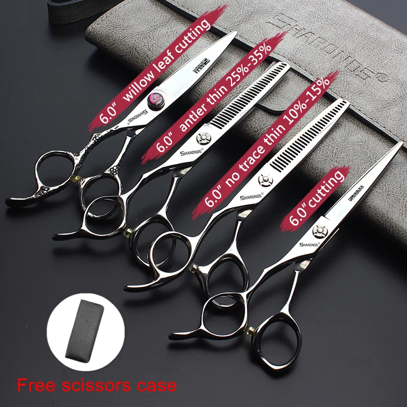 Japan 440C Scissors for hairdressers 6.0 left-handed hairdressing scissors stylist non-slip and wear-resistant |