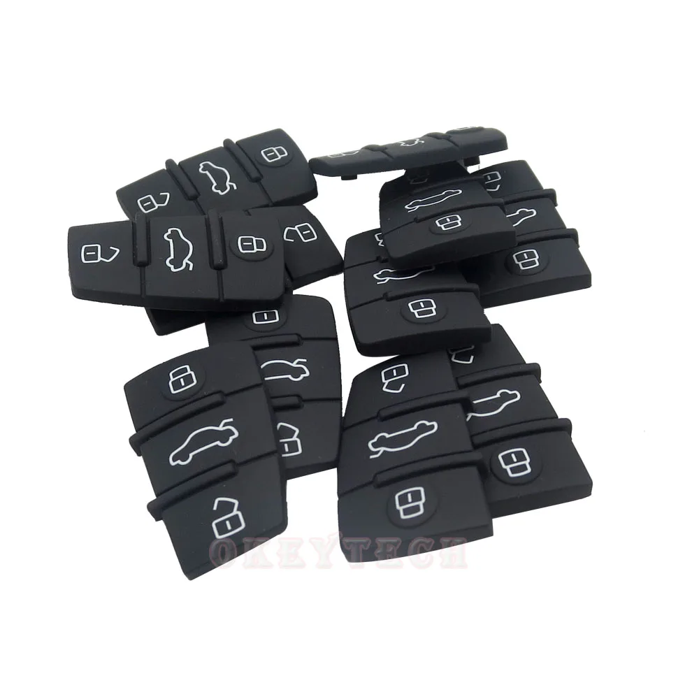 OkeyTech 5 шт./лот Замена резины автомобиль дистанционного клавиатура крышка для Audi A3