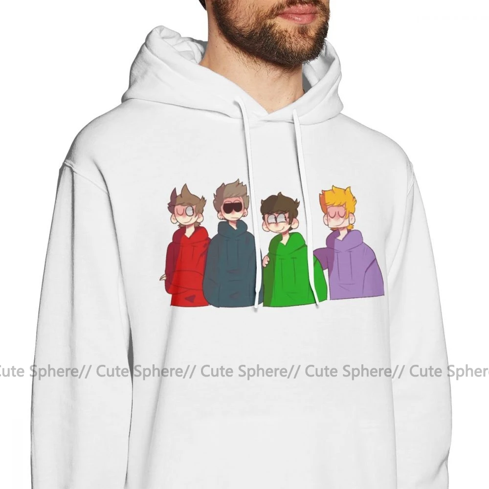 Толстовка Eddsworld с капюшоном толстовки хлопковый Свободный пуловер толстовка
